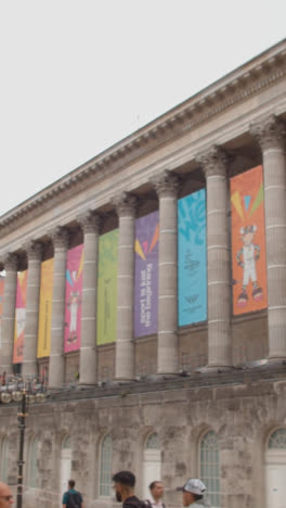 Vertical-Video-Of-Town-Hall-Promoting-Commonwealth-Games-2022-In-Birmingham-UK